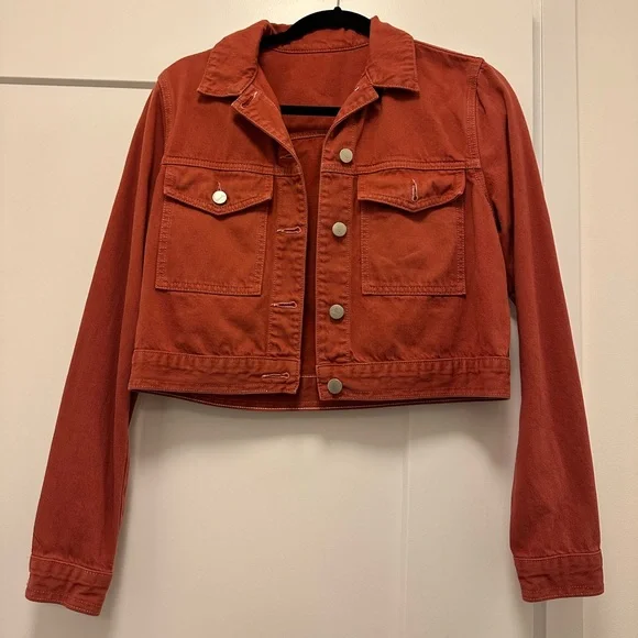 Rust Cropped Jacket - Picture 1 of 3
